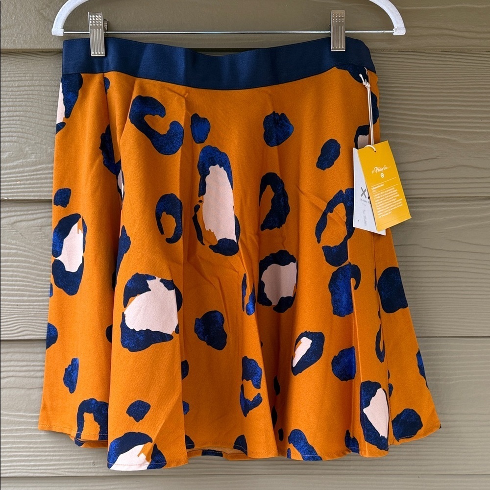 3.1 Phillip Lim for Target Orange and Navy Skater Skirt